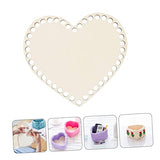 EXCEART 12 PCS Love Wood Chips Wood Crochet Basket Base DIY Wood Knitting Base Wooden Crochet Hooks Wood Purse Crocheting Supplies Bag Bottom Crochet EXCEART