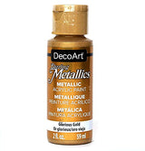 DecoArt Dazzling Metallics - 2 Ounce 4 Pack Glorious Gold Acrylic Paint Set Gold Metallic Acrylic Paint Art Supplies- Art Projects, Home Decor- DecoArt