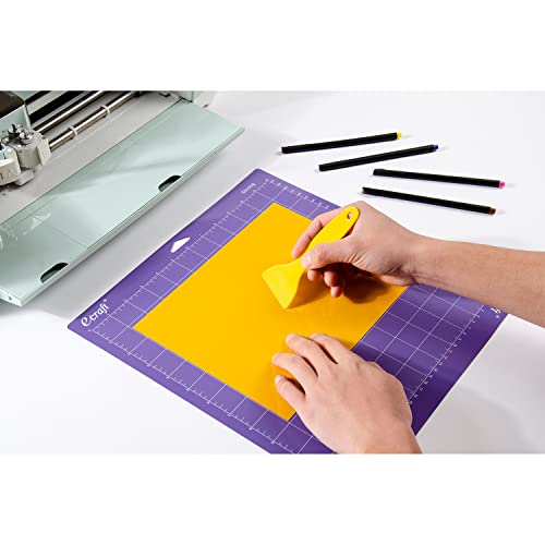 Ecraft 12"X12" Cutting Mat For Cricut - Include (Strong/Standard/Light) Adhesive Sticky (3 pack) Flexible Square Gridded Quilting Cut Mats ecraft
