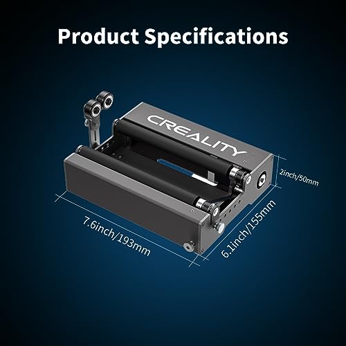 Creality Official Laser Rotary Roller, 360° Laser Engraver Y-axis Rotary Module for Engraving Cylindrical Objects, 7 Adjustment Diameters 5mm to Creality