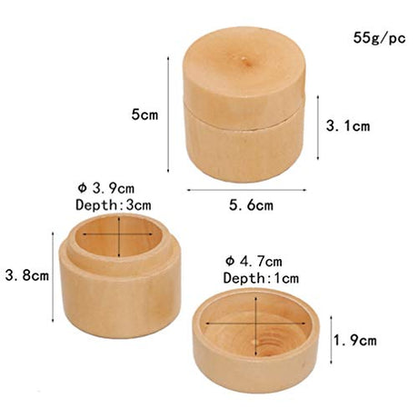 MAGICLULU Rings for Men 1pc Wooden Engagement Ring Box Simple Round Wooden Ring Box Natural Unfinished Ring Box Natural Round Ring Storage Box for MAGICLULU