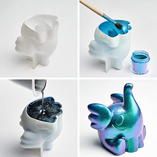 Chameleon Mica Powder – Epoxy Resin Color Pigment Powder - Color Shift Mica Powder - Epoxy Resin Pigment Powder 8 Colors Jars Set 1 – Chameleon ALEXES