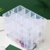 Gagee 3-Tier Craft Storage Organizer,Bead Organizer Box with 30 Adjustable Compartments,Stackable Storage Containers for Arts and Crafts, Toy, Gagee