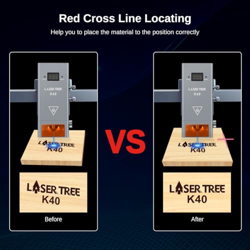 LASER TREE 40W+ Laser Module K40, 40W Optical Output Laser Module Designed for Powerful Cutting, Higher Accuracy Laser Module with Air Assisst, Laser LASER TREE