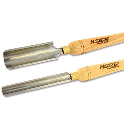 Hurricane Turning Tools, HSS, 2 Piece Spindle Roughing Gouge Set (2" and 1"), Standard Series Woodturning Tools - WoodArtSupply