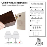 6 inch / 15cm Wooden Furniture Legs, La Vane Set of 4 Carved Geometry Solid Wood Unfinished Replacement Bun Feet with Mounting Plate & Screws for La Vane