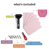 Incraftables Rubber Stamp Kit (5-Pack). Linoleum Block Kit with Cutting Blades Tools (6pcs). Block Printing Kit (6in x 4in x ¼ in) Light Pink Color. Incraftables