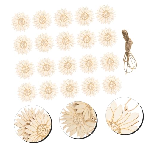 2 Sets Decor Crafts Graffiti Wood Chips Unfinished Flower Cutout Wood Flower Cutouts Craft Supplies Wood Shapes Wood Slices DIY Wood Chips Wood - WoodArtSupply