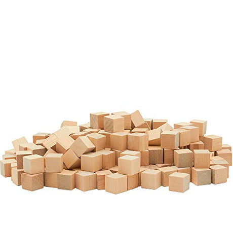Unfinished Wooden Blocks 5/8 inch, Pack of 100 Small Wood Cubes for Crafts and DIY Home Décor, by Woodpeckers Woodpeckers