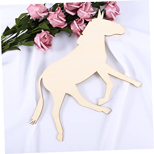 TEHAUX Unfinished Wood Ornaments Unfinished Wood Cutouts Wood Chips for Crafts Pendant Wooden Graffiti TEHAUX