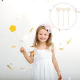Kisangel 14pcs Handmade Wand Moon Wand Unfinished Wand Unfinished Fairy Wands Fairy Stick DIY Fairy Wand Wooden Fairy Wand Graffiti Toy for Kids Kisangel