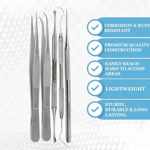 A2Z 5pc Basic Cricut Maker Weeding Budget Tool Kit, Stainless Steel Vinyl Craft Paper Craft Tool for Silhouettes Cameos, Lettering Pokey Tools A2Z SCILAB