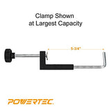 POWERTEC 71004-P2 Universal Fence Clamp, 4 PK, For Table Saws, Router Tables, Clamping Squares, Drill press tables, Mitre Saws, With 3/8" Rod POWERTEC