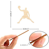 Basketball Wood Craft Unfinished Wooden Cutout Art DIY Wood Signs Inspirational Wall Plaque Retro Wooden Wall Art Decor for Home Office Kitchen WoodArtSupply