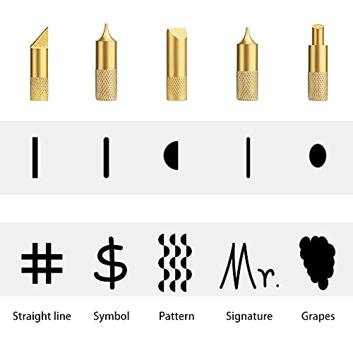 Leather Carving Set - Leather Working Kit, Leather Stamp Tools, Leather Kit for Beginner with Leather Burning Tool, Stamp Punch Set and Adjustable QMNNMA