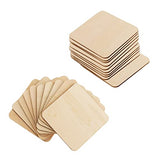 VOSAREA 20pcs Unfinished Wood Crafts Wooden Cutouts for Crafts Flat Ornaments DIY Cutouts Crafts Wooden Tree Craft Natural Wood Slices Wooden Slice VOSAREA