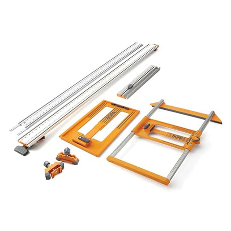 BORA 6-Piece NGX Premier Set for Making Precision Cuts, Includes 50" Clamp Edge, 50" Clamp Edge Extension, Saw Plate RT, Track Clamp Pair, T-Square Bora