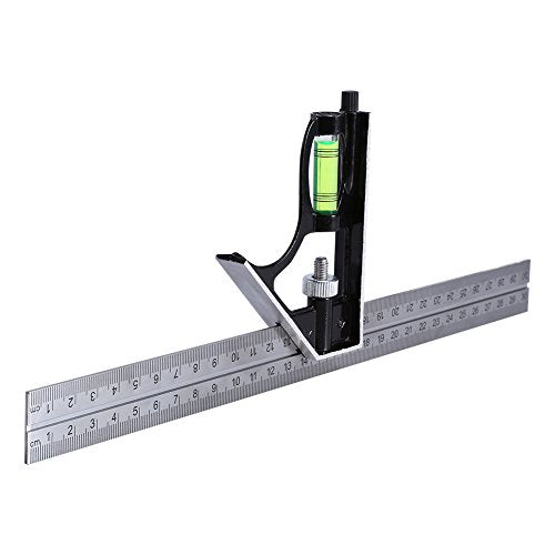 Combination Square Adjustable Square T Square Stainless Steel Multifunctional Combination Try Square Set Kit Right Angle Ruler GD - WoodArtSupply