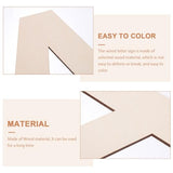 VOSAREA 2pcs Decor Unfinished Letters Cutouts DIY Sign Unfinished Wooden Letter Blank Craft Wooden Letters Wooden Craft Letter Sign Wooden Product VOSAREA