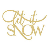 Word Let It Snow Cutout Unfinished Wood Christmas Holiday Seasonal Door Hanger MDF Shape Canvas Style 4 (24") Diverse Woodworking