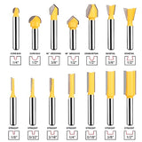 UTRUSTTO Router Bits 25 Pieces, 1/4 Inch Shank Tungsten Carbide Router Bit Set, for Professional and Beginners Carpenter UTRUSTTO