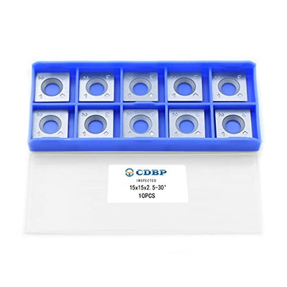 CDBP 15mm Square Straight Carbide Inserts for woodturning, 15×15×2.5mm Replacement Cutter Knives for Woodworking Fits Spiral, Helical Planer Cutter, - WoodArtSupply