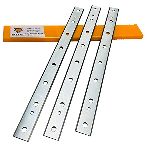 FOXBC 12-1/2 Inch Planer Blades Replacement for DeWalt DW734 Planer, Replace DW7342 - Set of 3 - WoodArtSupply