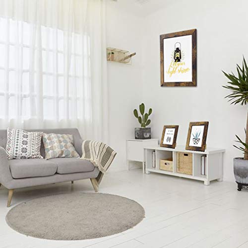 PETAFLOP Gallery Wall Frame Set 7 Pack Distressed Picture Frame Set, One 8x10, Two 5x7, Four 4x6 Picture Frames PETAFLOP