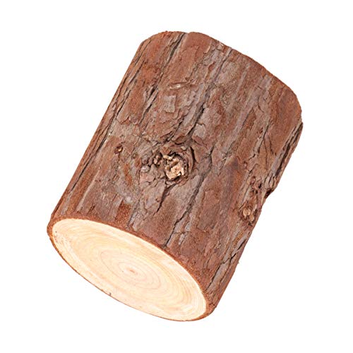 EXCEART Tree Stump Round Wood Stump Flower Bark Holder Flower Arrangement Stand Place Card Wooden Holder Plant Rack Stand for Garden Household Living EXCEART