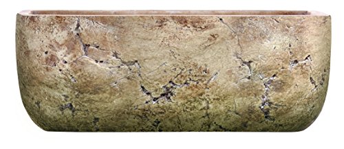 Classic Home and Garden 240001P-432 Dakota Trough, Earth Moss, Large - WoodArtSupply