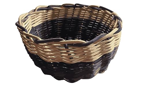 Appalachian Basketry Basket Making Kit Woven with Navy Blue and Natural Colored Reed