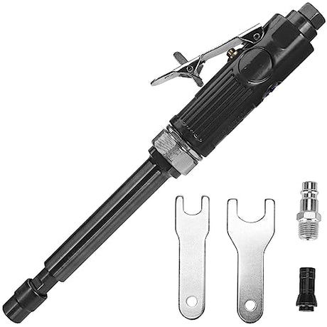 Baisiky 11" Extra Long Extension 1/4“ Straight Air Die Grinder, Professional Grade Heavy Duty Variable High Speed Baisiky
