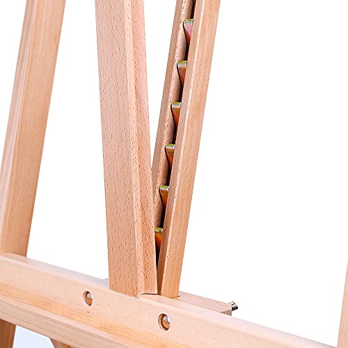 Mont Marte Signature Tilting Box Floor Easel Beech Wood, Holds Canvases up to 92cm (36.2in) in Height, Angle Adjustment, Sturdy Base, Built-in - WoodArtSupply