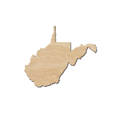 West Virginia State Wood Cutouts for crafts, Laser Cut Wood Shapes 5mm thick Baltic Birch Wood, Multiple Sizes Available, Wooden State Elliefont Styles