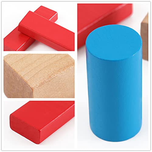 Maple Wood Kids Building Blocks by Hape | Stacking Wooden Block Educational Toy Set for Toddlers, 50 Brightly Colored Pieces in Assorted Shapes and Hape