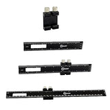 VICHSAMWY 3PCS Black Metal Woodworking Ruler, Adjustable 6/8/12 Inch Precision Pocket Slide Ruler,Inch and Metric Measuring Ruler for Woodworker VICHSAMWY