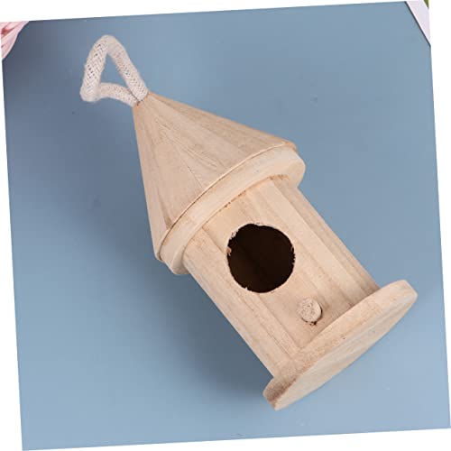 Yardwe 5 Pcs Garden Desktop Hanging Bird Ornament Bird House DIY Unfinished Birds Pendant Birdhouse Kit Mini Birdhouse Small Birdhouse Kids Suit Yardwe