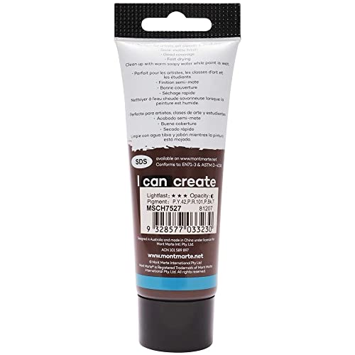 Mont Marte Acrylic Paint Studio 75ml - Burnt Umber Mont Marte