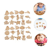 ABOOFAN 1000 Pcs Marine Life Wood Chips Wooden Sea Life Slices Wood Cutouts Ocean Animal Wooden Slices Unfinished Wood Animal Fish Cutouts Seahorse ABOOFAN