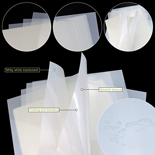 FSWCCK 25pcs 10mil 12 x 12 Inch Milky Translucent Blank Stencil Material Mylar Template Sheets, PET Blank Stencils Sheets for Cricut, Laser Cutting, FSWCCK