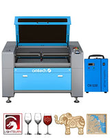 OMTech 80W CO2 Laser Engraver with LightBurn Water Chiller, 24"x35" Laser Engraving Cutting Machine with Autofocus Ruida Controls 4 Way Pass Air OMTech