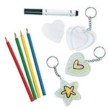 Colorations Create Your Own Keychain Craft Kit for Kids, Set of 12 – DIY Kit for Kids that Encourages Creativity – Easy and Fun – Includes Supplies Colorations
