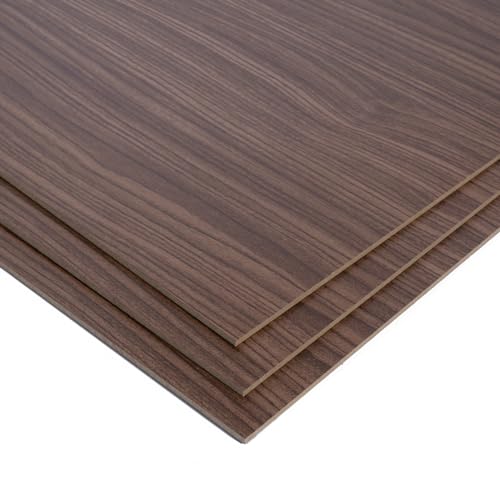 xTool Selected Walnut Wood Veneer MDF Board, 1/8 Wood Veneer Sheet Walnut  Veneer Unfinished Wood Sheet for Laser Cutting, 12 x 12 Thin Wood for