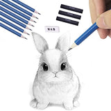H & B Drawing Pencils Set, 33 Pieces Sketch Pencils & Drawing Kit, Includes Sketch Pad, Graphite Pencils, Charcoal Sticks and Eraser, Supplies for H & B
