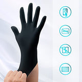 GMG SINCE1988 Exam Gloves, Nitrile Disposable Gloves Latex Free Powder Free, 50 Pack Black Nitrile Gloves, Large GMG SINCE1988