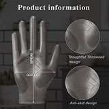 Patelai 2 Pairs Epoxy Gloves Silicone Gloves for Resin Reusable Safe Silicone Gloves for Crafts Jewelry Making Work DIY (Black, Blue) Patelai