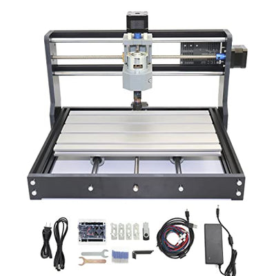 RATTMMOTOR 3018 Pro DIY CNC Router Kit, 3 Axis Hobby CNC Router Machine GRBL Control, Plastic Acrylic PVC PCB Wood Mini Desktop Engraving Milling