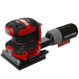 CRAFTSMAN V20 Sander, Cordless, 1/4 Sheet Sander, 9,000-12,000 OPM Bare Tool Only (CMCW222B) Craftsman