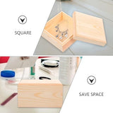 Unomor Unfinished Wooden Box with Lid Small Wood Boxes 19.5cm Natural Pine Wooden Case Rustic Trinket Box Gift Boxes Memory Keepsake Box Jewelry Unomor