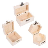 Healifty 3pcs Boxes Jewelry Box White Embryo Wood Painted Jewelry Organizer Tray Unfinished Wood Crates Rings Storage Organizer Kids Jewelry Healifty